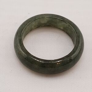 Dark Green Jade Ring 6.75